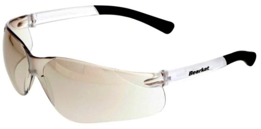 PETITE BEARKAT Blanches Miroir Blanc UV400, Mode et Sport Homme Femme Petite Taille - Lunettes de soleil de sport blanches ultra enveloppantes anti éclaboussures Running Cyclisme Randonnée Équitation