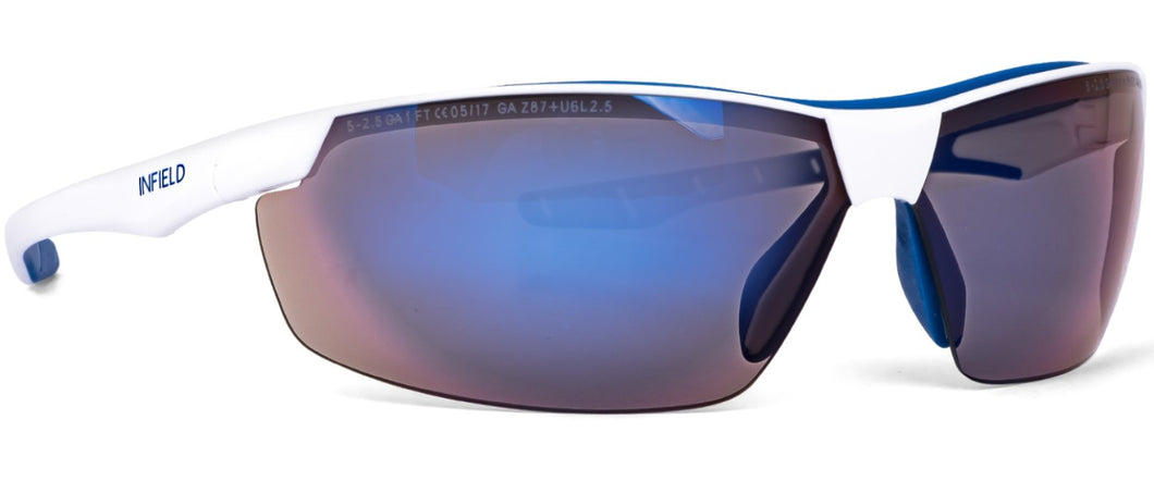 FX Sport Miroir Bleu Anti Buée UV400 Homme Femme, Lunettes de soleil sport miroir bleu hiver été Plage Montagne Cyclisme VTT Ski Golf Tennis Randonnée