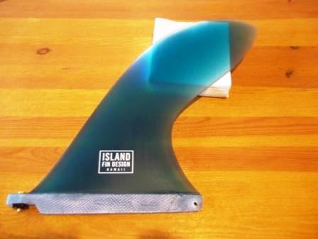 Island Fin Design Hawaii - Pau Hana 10.0 Noserider Ocean Green - Dérive centrale longboard surf noserider single fin 10 pouces, shapée main