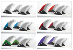 Scarfini Fins MEDIUM REAR QUAD / LARGE SINGLE FIN SIDE BITES - Carbon Surfboards Side Fins - Dérives Surf Latérales Carbone - FCS1 Dual Tab