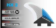 Charger l&#39;image dans la galerie, Scarfini Fins HX2 Carbon (Medium) Surfboards Thruster Fins - FCS1 Dual Tab Surf Fins
