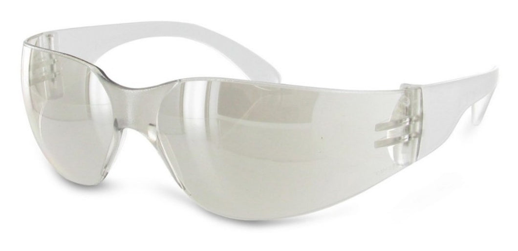 MIRAGE SC Sport Blanches Miroir Blanc UV400 Anti Reflet Homme Femme, Lunettes de soleil miroir sport 100% enveloppantes anti éclaboussures